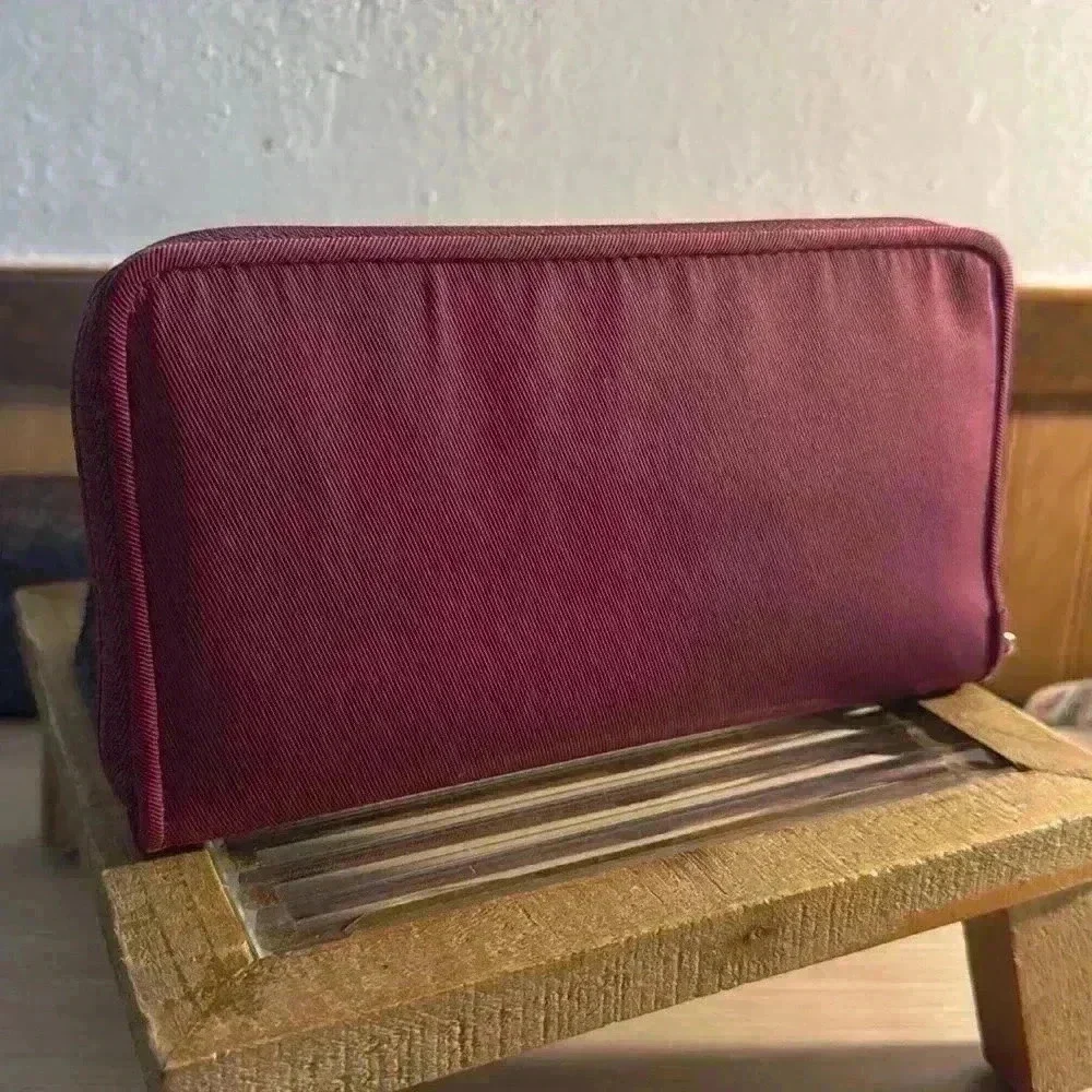 Vera Bradley Burgundy Nylon 3 Pocket Wallet